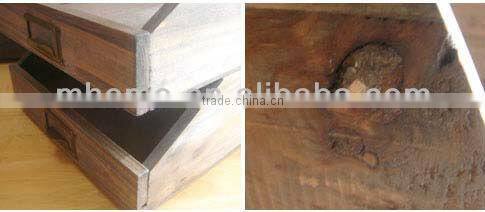 2015 trend style wooden tray with metal deco