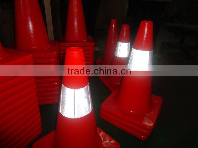 Roadway safety Reflective flexible colored pvc traffic cone