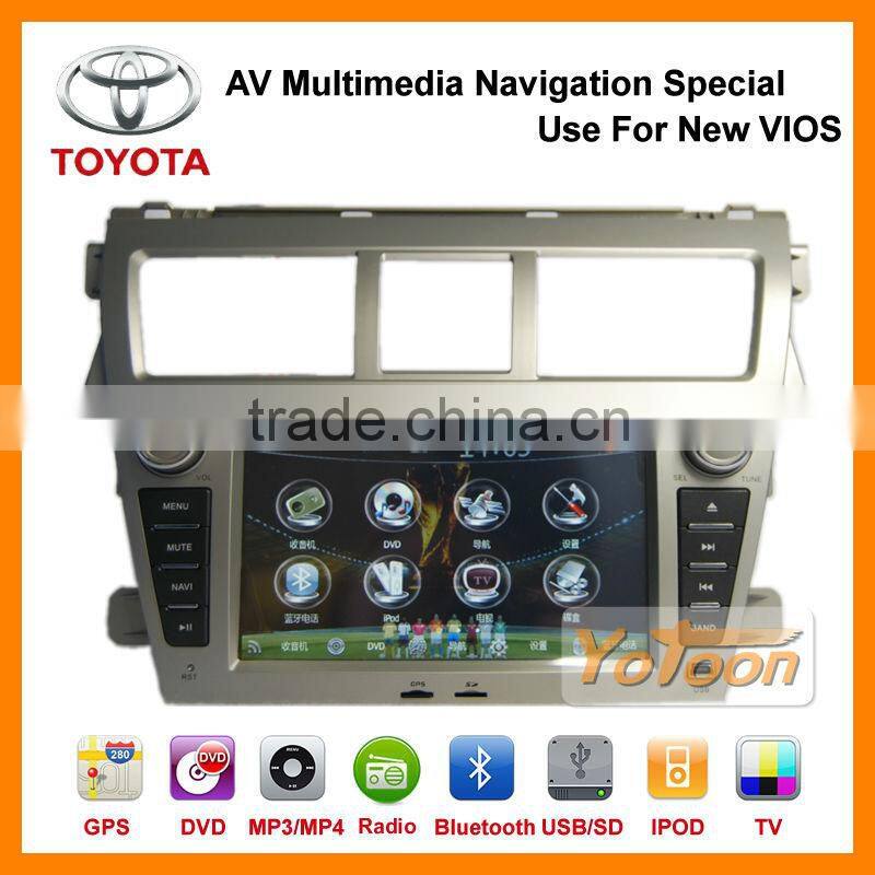 Yotoon Factory Newest 7'' GPS Navigation System Car DVD player Special Use for New Toyota Vios