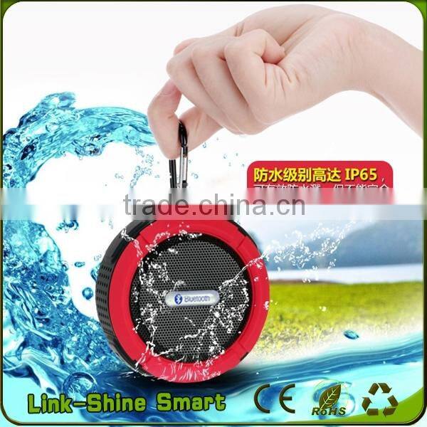 Portable mini bluetooth shower speaker with built-in Mic