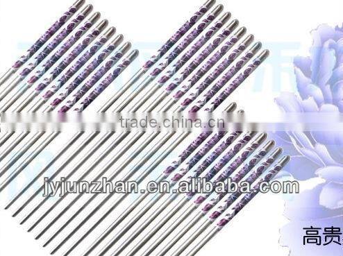 High quality Korea chopstick SS18/10 with flower made by Jieyang factory directly
