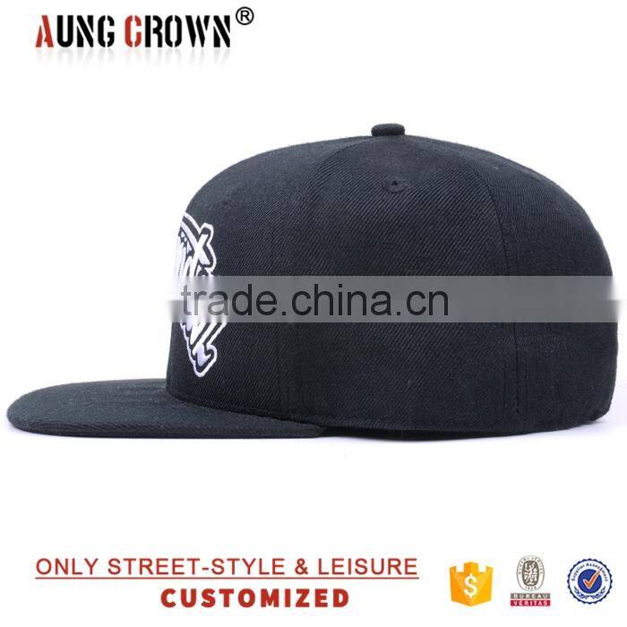3d embroidery short bill snapback caps