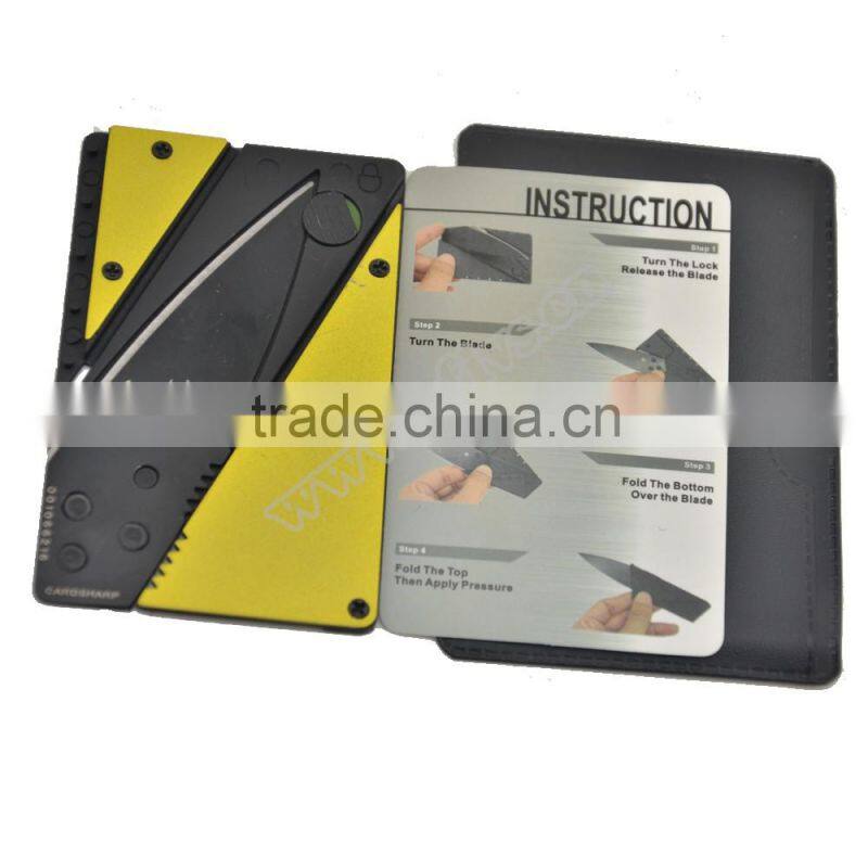 HOT!! 2016 srainless steel credit card knife for camping and hiking equipment
