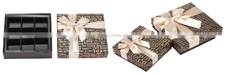 Custom small cheap empty chocolate box for gift packaging