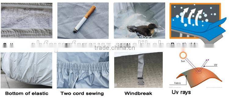 high qualtity aluminium foil car cover silver color