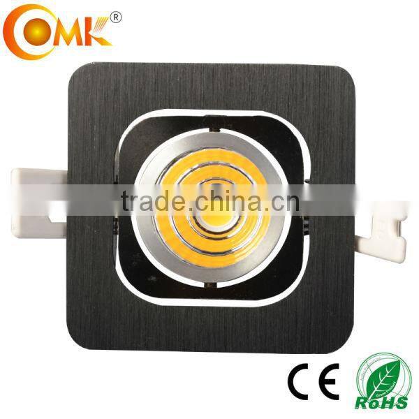 Tilt Twist-off Ring Square Aluminium Downlight