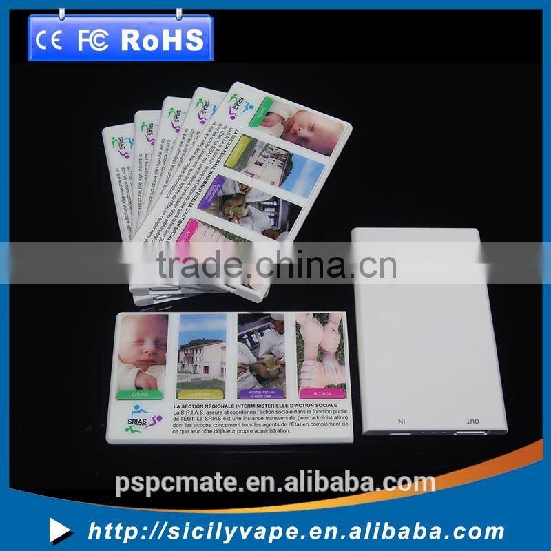 mini metal slim power bank with company logo print service best price on Alibaba golden supplier