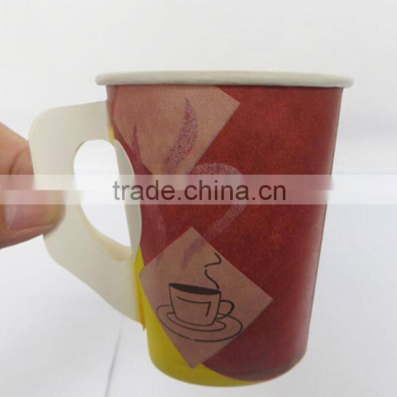 Logo printed OEM service paper cup with handle paper cup supplier china