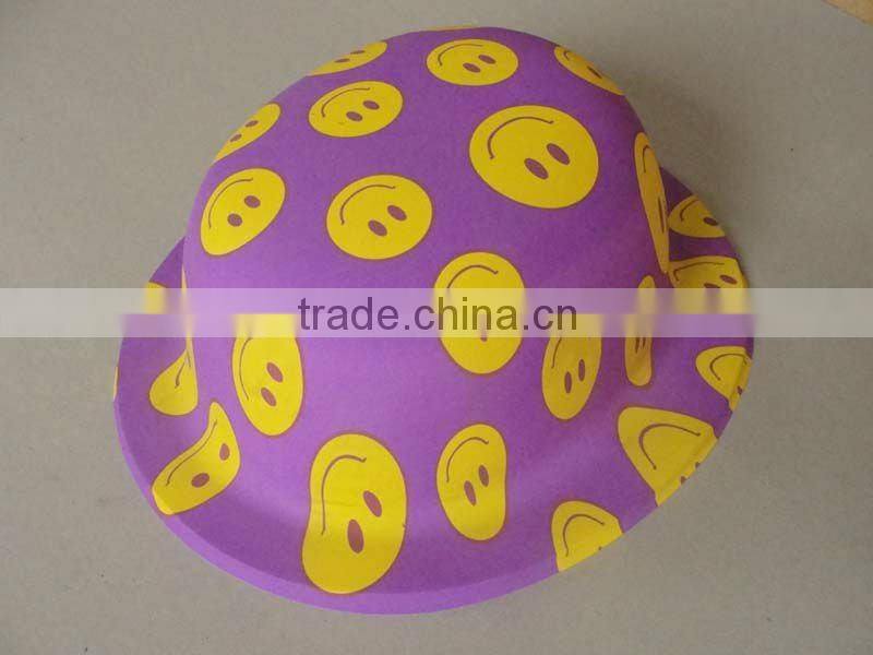 printed smiling hat
