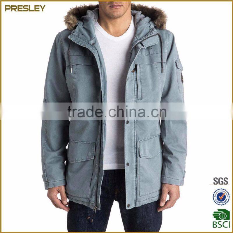 2016 China Manufacturers Custom High Quality Fashion Men Winter Overhead Coat Outdoor Jacket