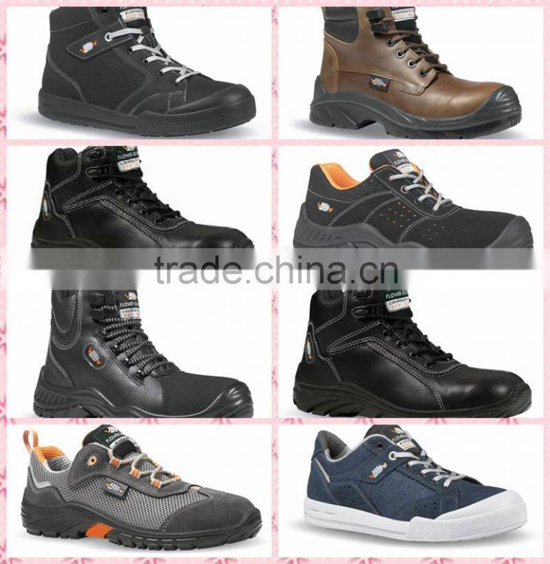 PU solo full grain smooth leather security shoes