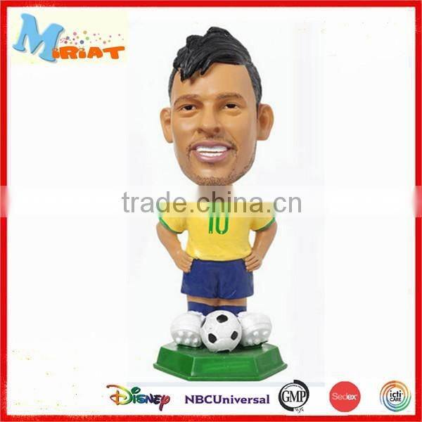 Lifelike funny pvc miniature soccer player figure toys