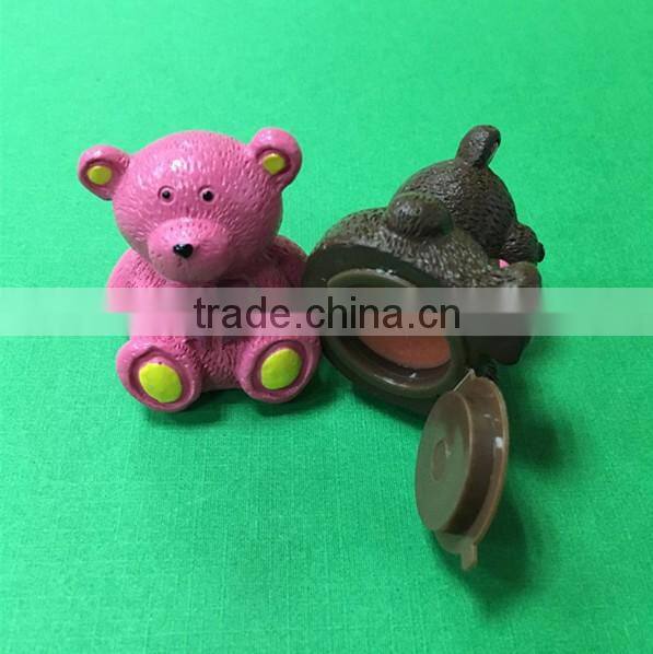 cute animals bear shape lip balm