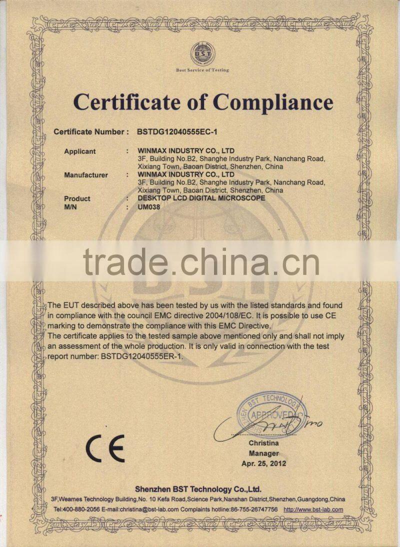 Original Factory Supply Stereo Microscope with Digital Camera For sale