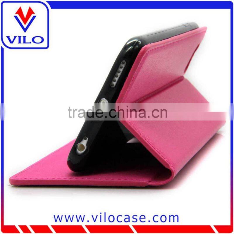 card holder Combo color Leather flip case for iphone 6s with window