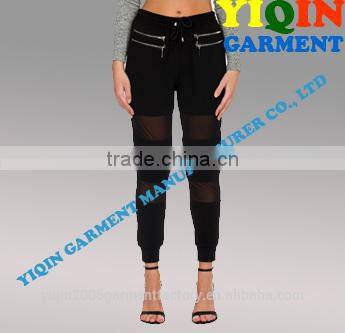 Track Pant with Mesh Panelled and Zip Detail