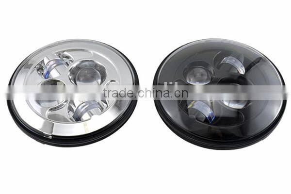 7" LED Projector Head Light Black for Harley Davidson 2012-2013 FLD / 1994-2013 Touring & Softail Models