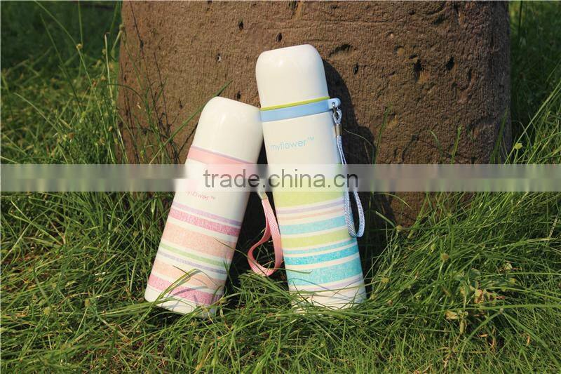 oem diller leakproof portable rainbow pinstripe stainless steel flask