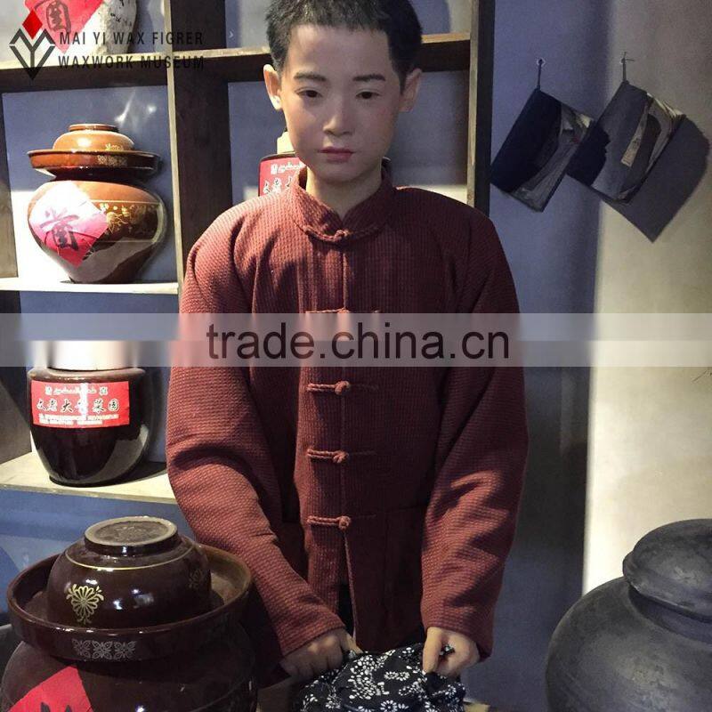 lifelike museum wax statues for display