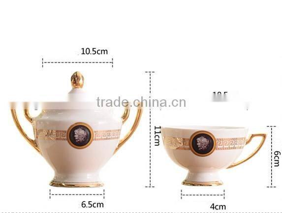 top class golden porcelain royal fine bone china turkish coffee set