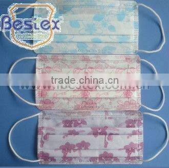 Round Edge Orchid Disposable Face Mask