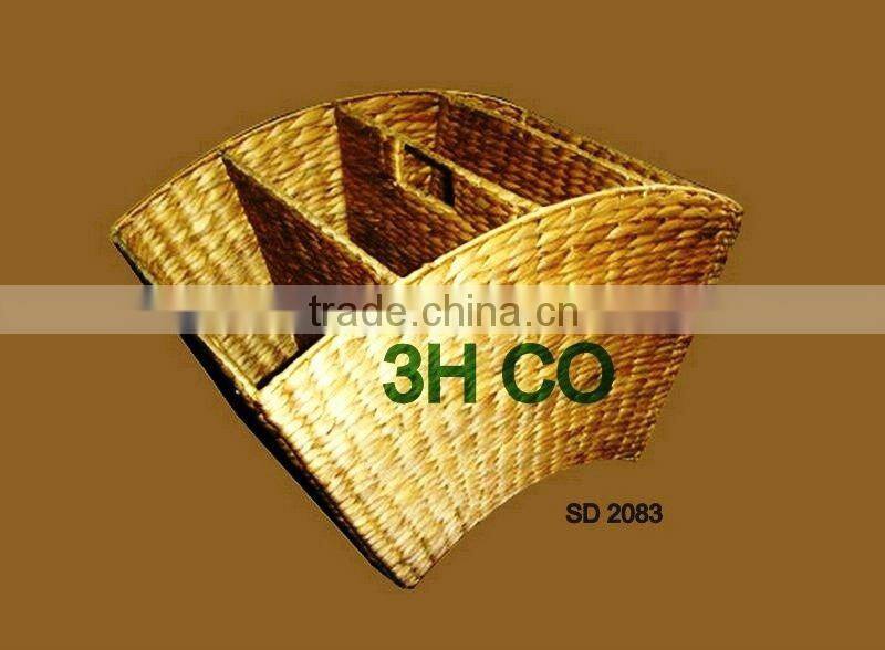 2015 New Product Water Hyacinth Document Rack for Home Decoration and Furniture