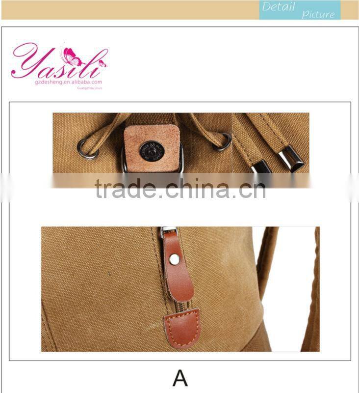 Top quality customized canvas backpack for men, canvas bag