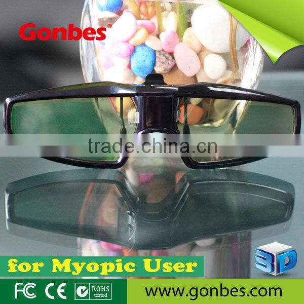 New Model!! CLIP-ON 3D Active Glasses with IR, Bluetooth, DLP-Link Signal, competible price from Gonbes