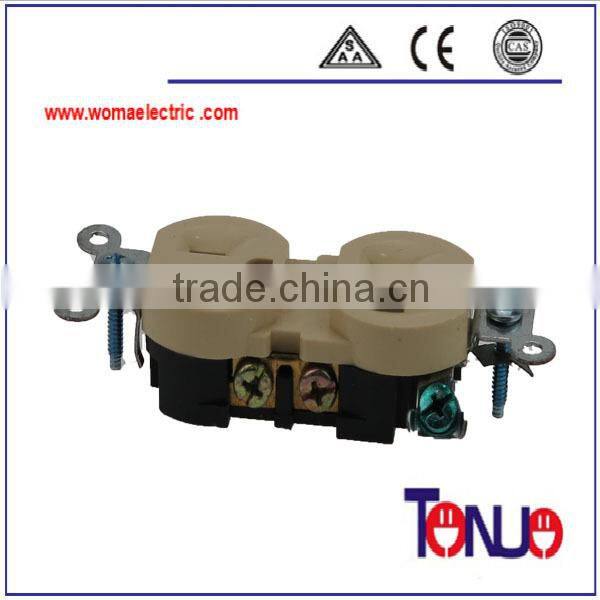 South American 2 gang receptacle switch