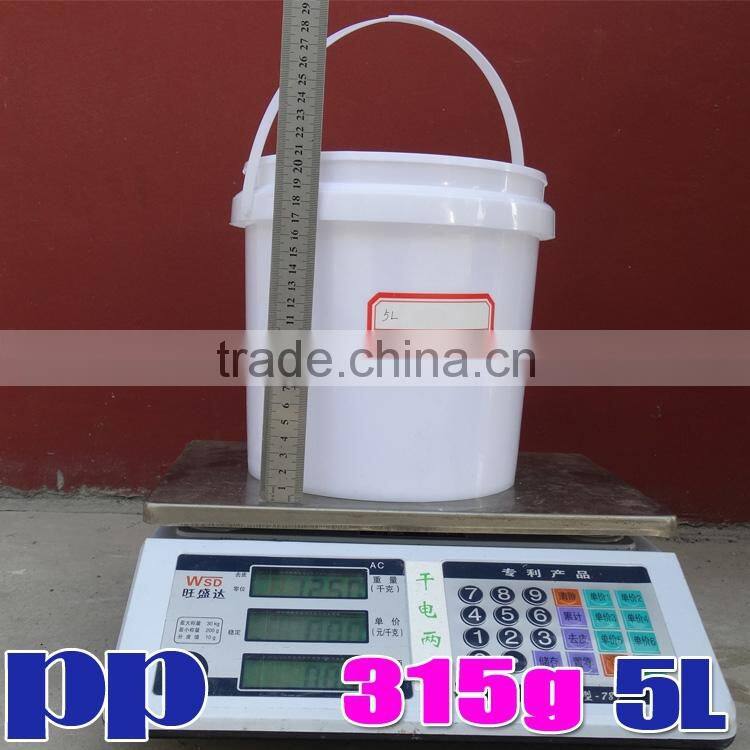 10L food grade PP plastic bucket with lid with handle