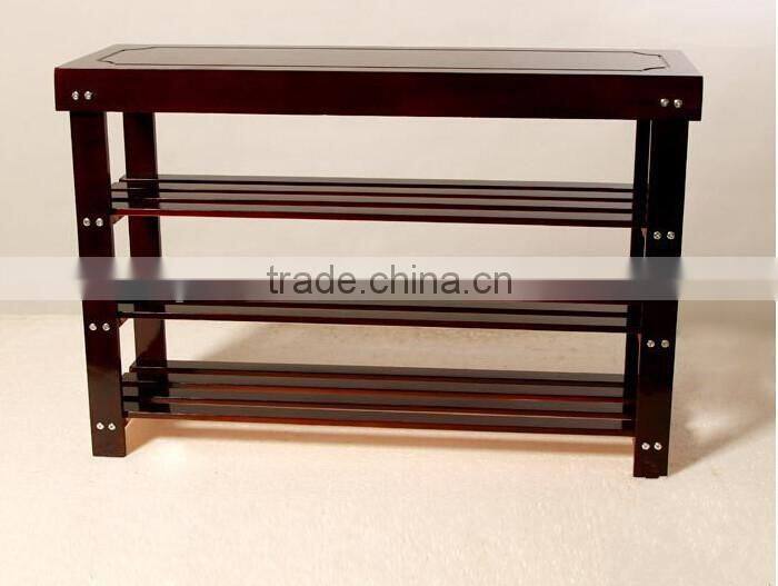 2015 new hot sell Multifunctional natural wood shoes stool