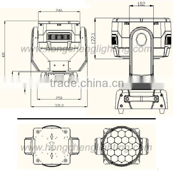 professional light equipment osram rgbw 19x15w led movers zoom head light