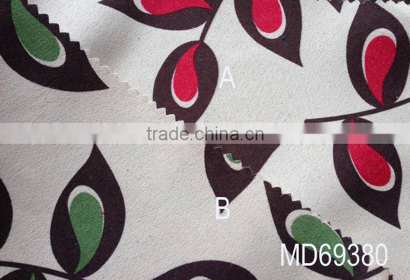 PU artificial suede fabric/synthetic suede fabric for ladies pyjama, trousers,sofa cushion,bedding bags MD69370