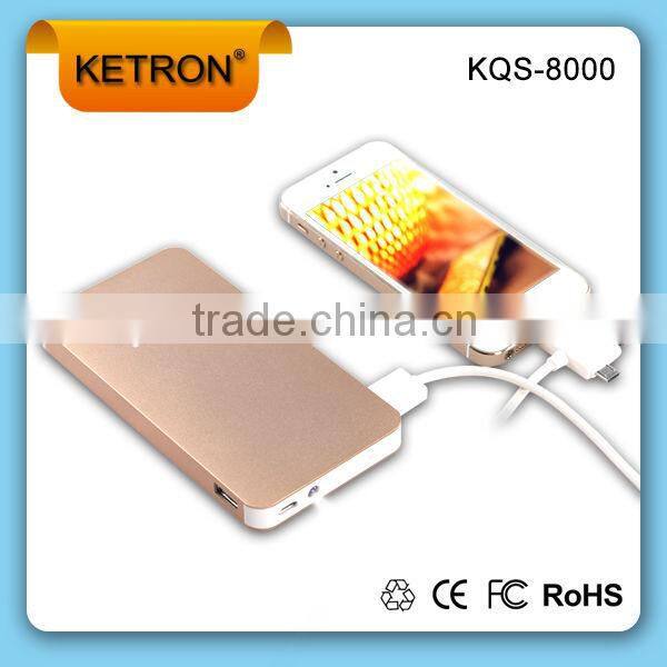 new li-pomer external battery LED light portable power bank 5800mah