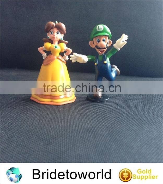 3d plastic super mario cartoon figure toys 12pcs/set