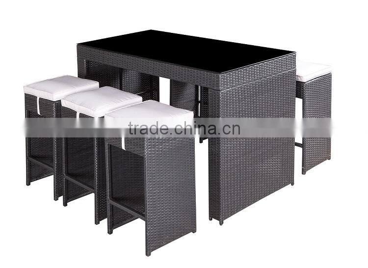 Bar-001 hot sale outdoor rattan high bar table