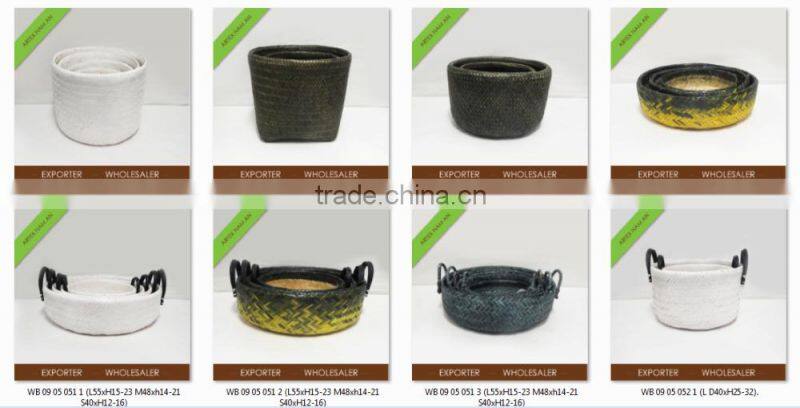 Gold supplier handmade bamboo hamper basket weaving in Vietnam