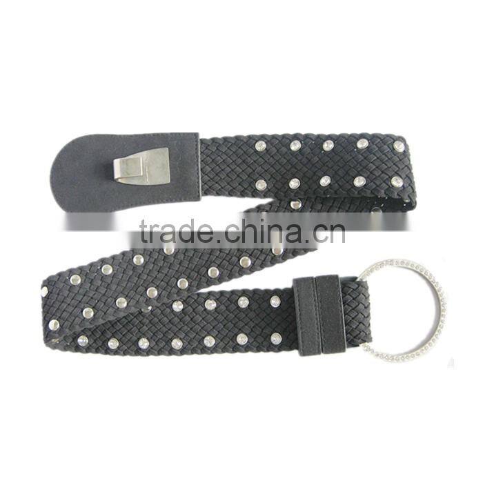 Promotional high quality braided belts for women lady yiwu supplier