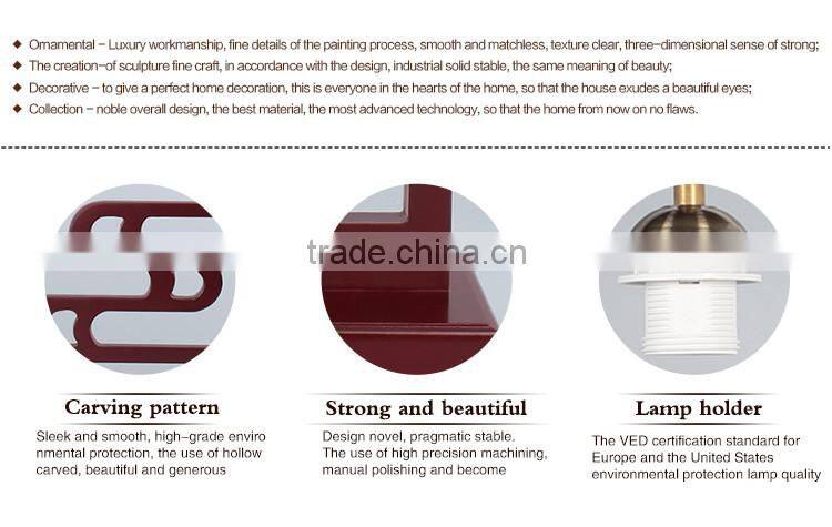 Jingdezhen handmade blue and white ceramic wood base table lamp