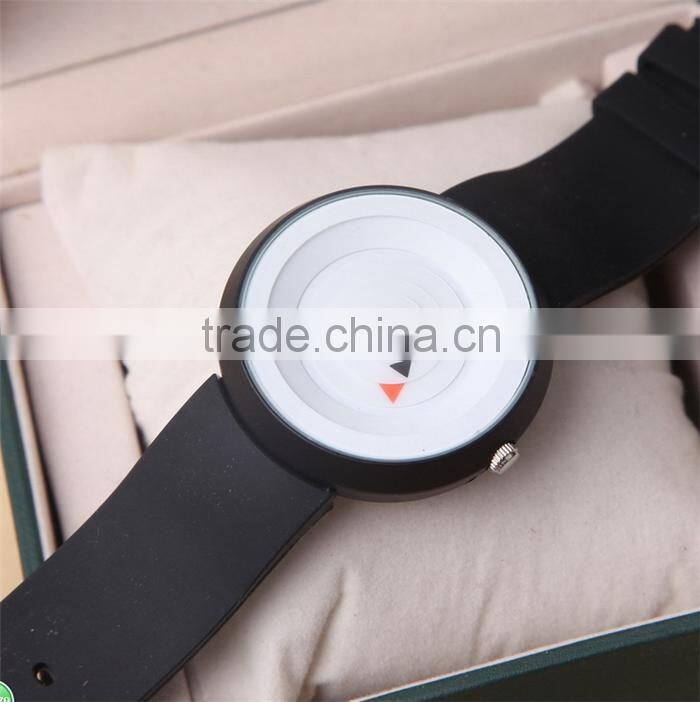 Fashion black white silicone band watch,creative student sport watch,custom colorful Chinese supply silicon watch