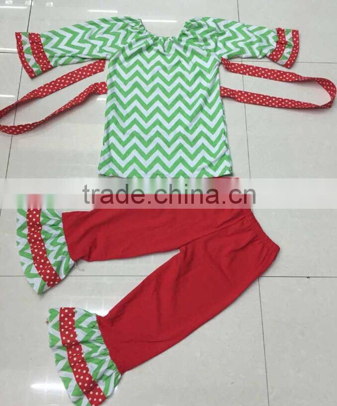 2015 lastest style IRL pic fashion baby girl children clothing outfit soft lace damask christmas girls outfits