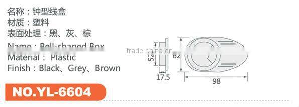 bell shape plastic office desk cable grommet