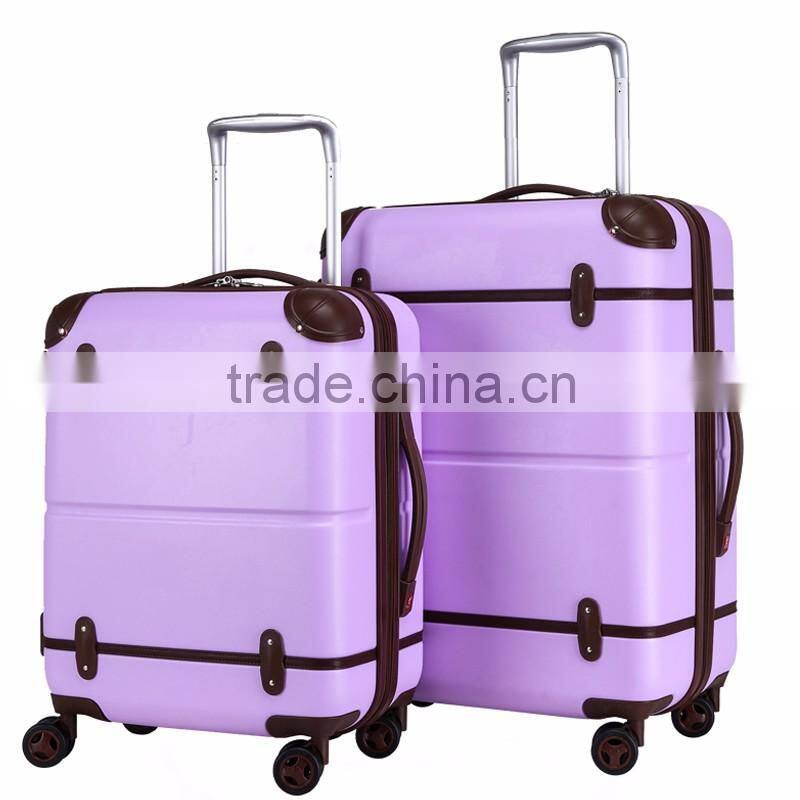 ABS PC Vintage Luggage Airport Luggage Trolley Vintage Suitcase