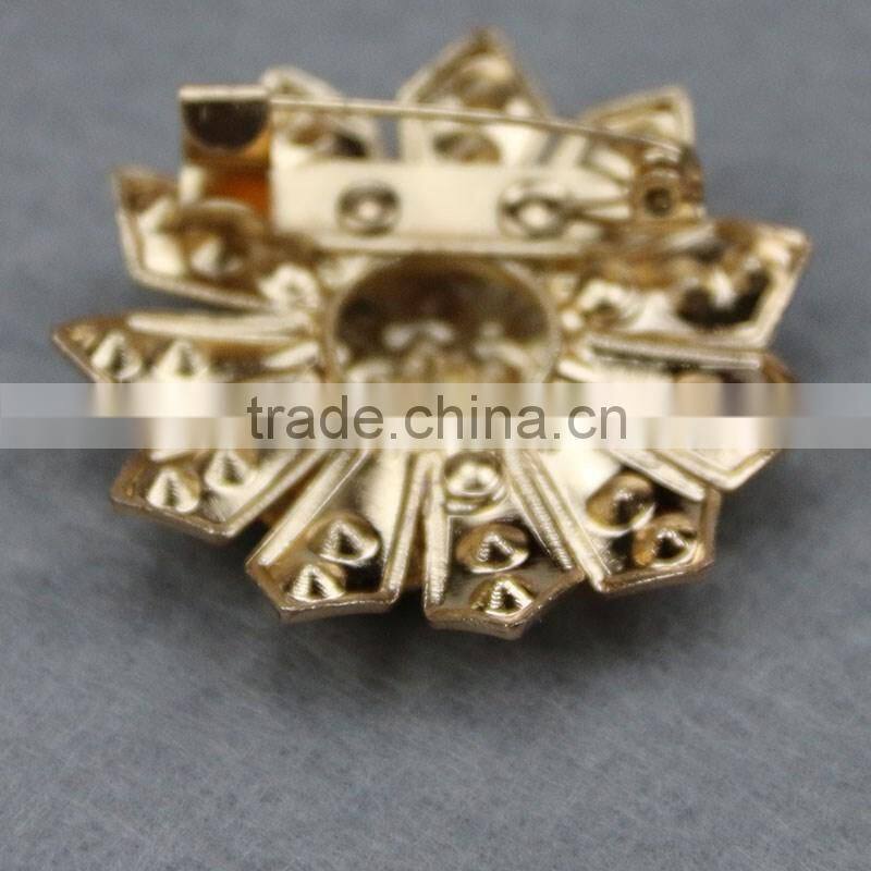 new metal alloy rhinestone brooch pin