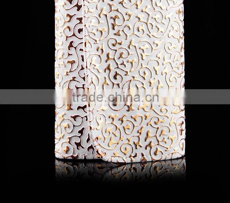 Gold Double Layer PU Leather Makeup Case