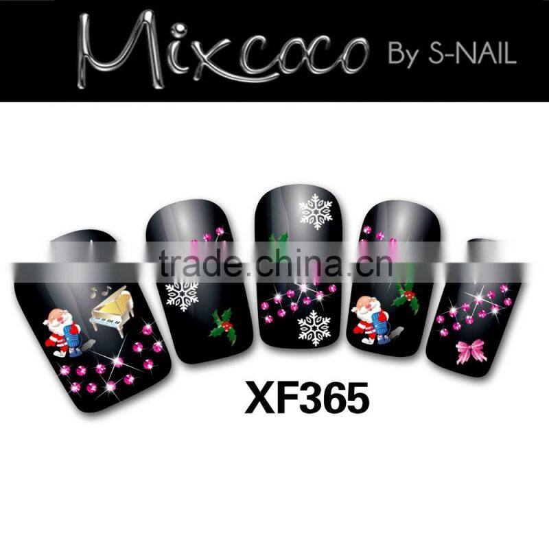 Professional Christmas design water transfer nail art stickers