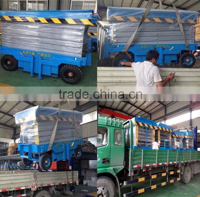 300kg mobile mechanical hydraulic scissor lift table
