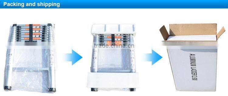 3.8m European EN131 standard retractable ladders