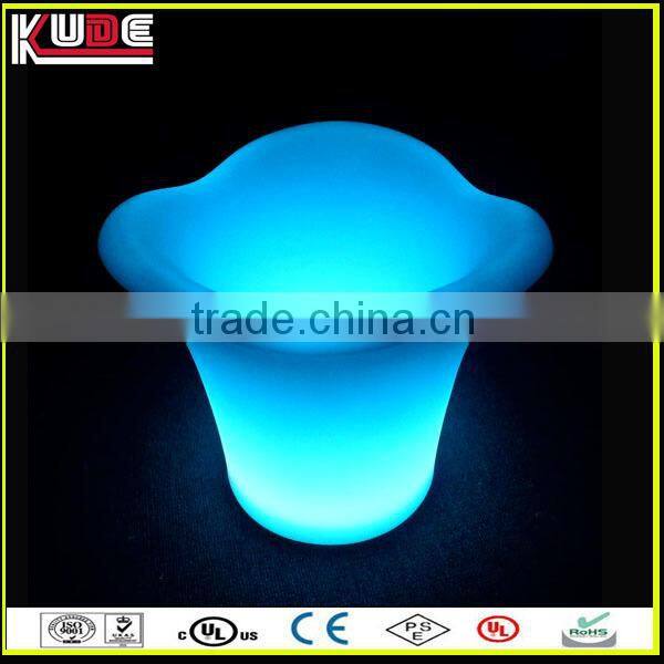rechargeable plastic LED large ice bucket for hotel event