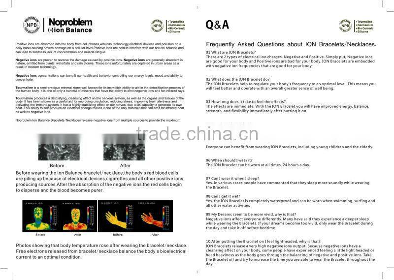 Noproblem P048 cool man tourmaline metal energy power health titanium germanium necklaces